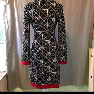 Nicole Miller Printed Wrap Dress Office Work